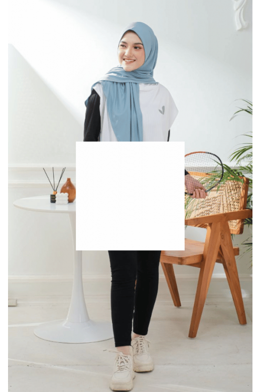 Segitiga Instan Oval Kania Dusty Blue